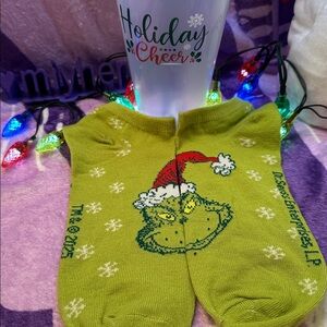 The Grinch Official Dr. Seuss Socks With Holiday Cheer Tumbler